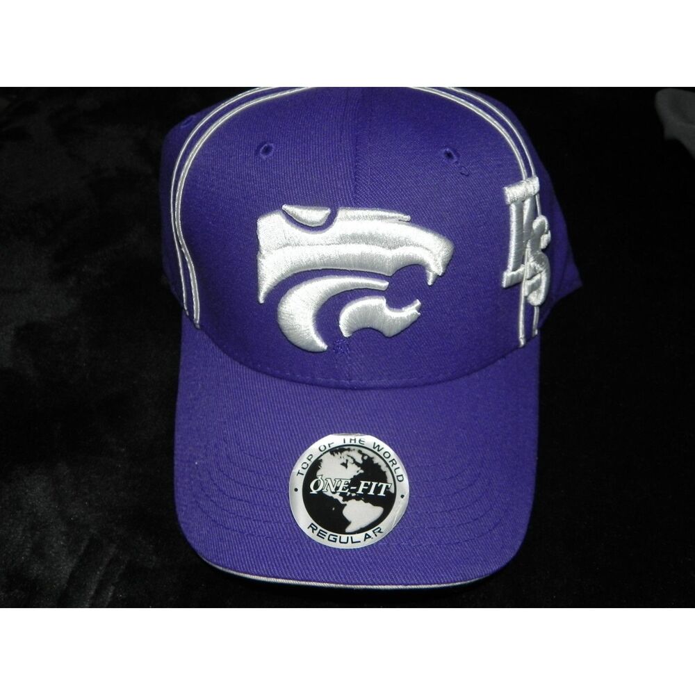 Kansas State Wildcats Top of the World One-Fit Hat – Purple/Silver